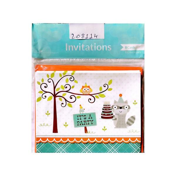 Creative Party It´s A Party Woodland Invitations (Pack of 8)