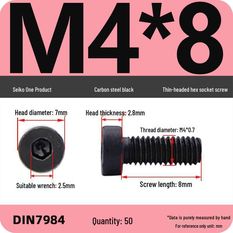 Grade 8.8 Low Profile Hex Socket Screw/Bolt (M3-M16)