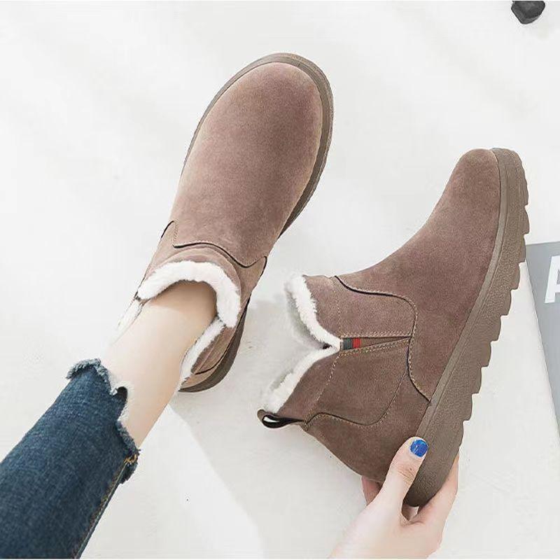 

Cotton shoes women s winter 2025 new winter velvet thickened short boots thick-soled non-slip cotton boots warm snow boots women s 35 светло-коричневого