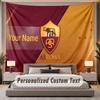 Custom Name Text Tapestry AS Roma FC Personalized Polyester Wall Tapestry For Bedroom And Room