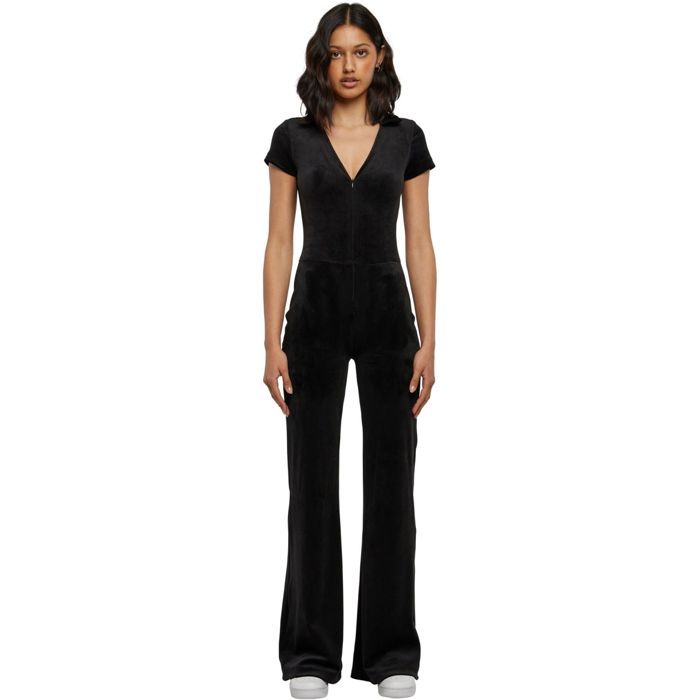 Urban Classics Ladies - Velvet Jumpsuit noir