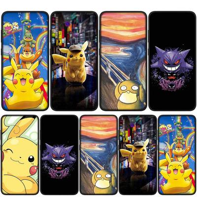 Kryt pro iPhone 16 15 Xiaomi Redmi Note 14 13 12 11 Pro Max 16e Samsung Galaxy S25 S24 S23 Moto OPPO Huawei Pokemon GO Gengar Pikachu Roztomilý pouzdro na telefon