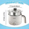 Electric Pot Cooking Nonstick Portable Mini Ramen Cooker Multipurpose for Oatmeal, Rice,