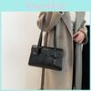 Sac à bandoulière rétro petit chic élégant noir blanc vert rouge en cuir PU pour femmes