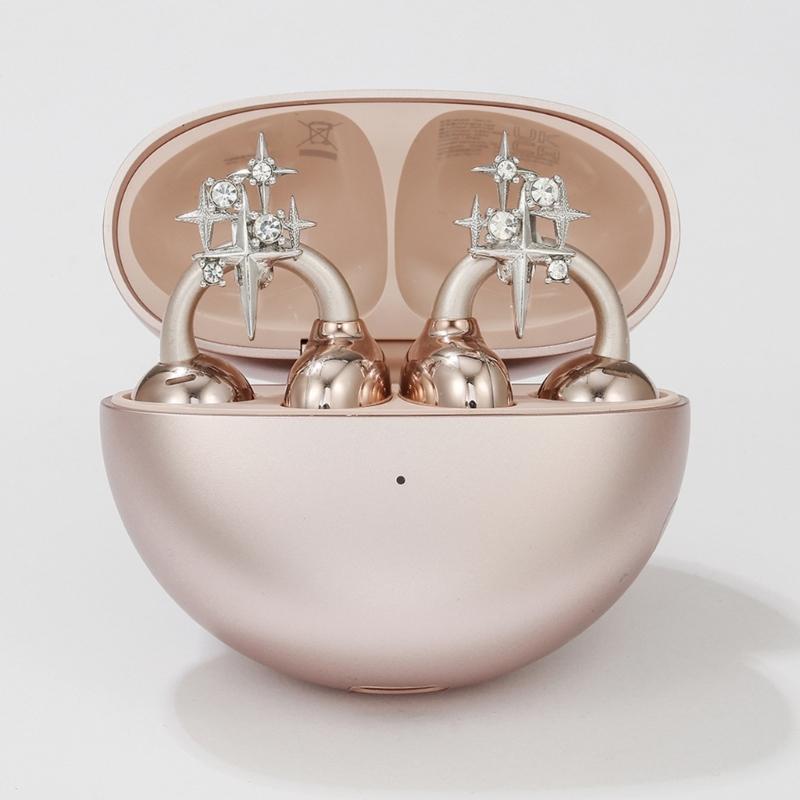 Star Earphone Clips Full Zircons Studded Crystal Designs Accessories Easy Installation for Decorations