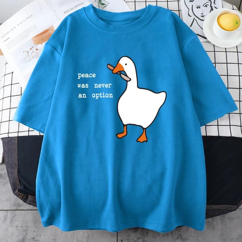 Peace Was Never An Option Prints Herren-T-Shirt aus Baumwolle, Kleidung, Kreativität, kurzärmelig, modisch, lässig, lockere Oberteile, Herren-T-Shirt