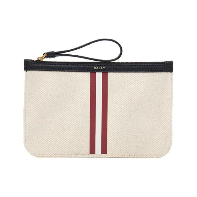 Bally Large Capacity Open Design Fabric Tote Bag Shopping Bag Handbag Women Tote Natural Black Gold 6307789