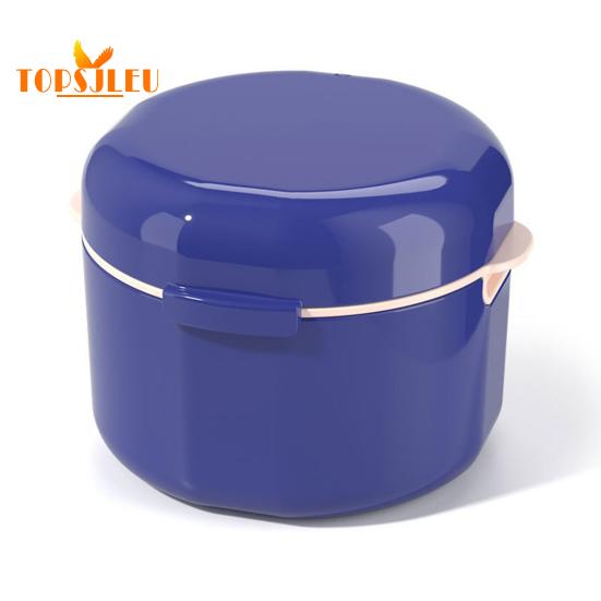 

Футляр для фиксатора зубных протезов, двухслойный полый дренаж - пыленепроницаемая пластиковая коробка, глубокая очистка, невидимые брекеты, держатель для зубных протезов и контейнер для замачивания синий