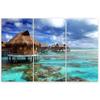 Three piece picture canvas print Tropical Beach