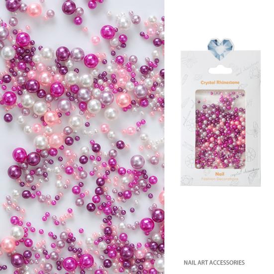 1 Beutel Breite Anwendung ABS Zarte Glänzende Imitationsperlen Dekoration Handy Nagelkunst Schmuck Nageldekoration