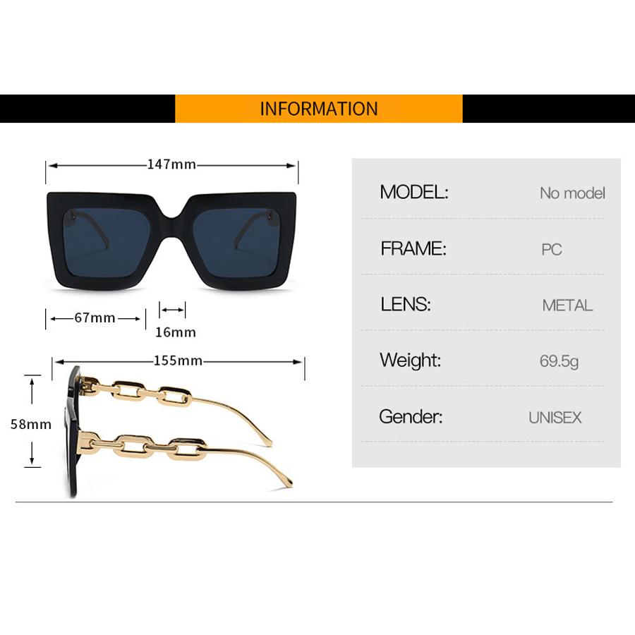 Trendy Vintage Oversized Sunglasses for Women Retro Fashion Beach Sunshade Sunglasses Big Square Frame Sun Glasses UV400 Shades