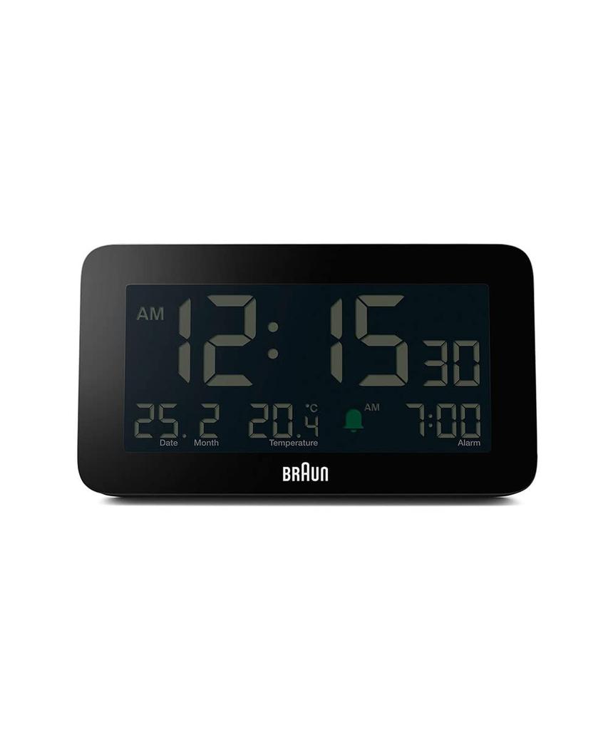 Imported Digital Alarm Table Clock Black BC10B [Regular Product] BRAUN/Brown