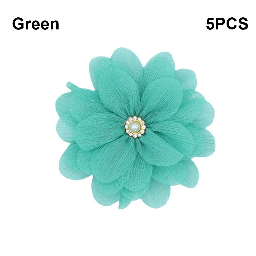 5PCS Chiffon Chiffon Flower Embellishment Handmade Material  Clothes Decoration