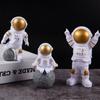 3pcs Plastic Astronaut Statue Statue Astronaut Sculpture Educational Toy Desktop Home Decoration Astronaut Model Children's Gift