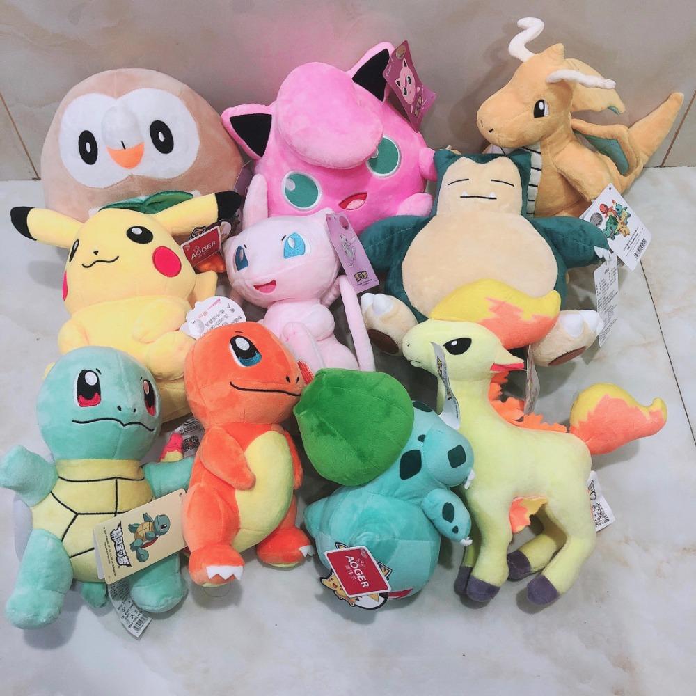 Original pokemon boneca pikachu boneca de pelúcia engraçado bulbasaur squirtle charmander charizard eevee snorlax jigglypuff psyduck crianças brinquedo presentes de natal