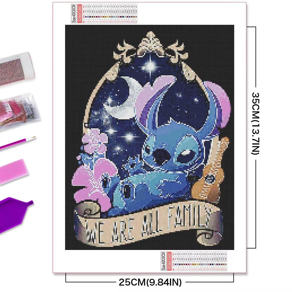 Full Round Drill Diamond Painting Lilo and Stitch 5D DIY Hobby Diamond Mosaic Cartoon Embroidery Moon Unique Gift