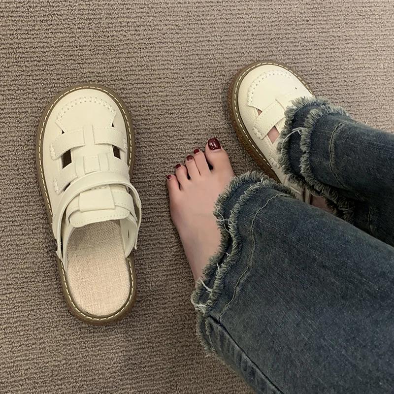 Mules Shoes Slippers Women Flats Beach  Sandals Designer New Casual Flip Flops  Brand Walking Mujer Zapatillas Slides