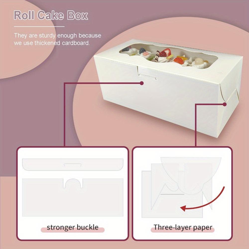 10pcs Cookie Boxes White Bakery Boxes with Window Treat Boxes Present Boxes for Roll Cakes Desserts Muffins Donuts Candies and Pastries