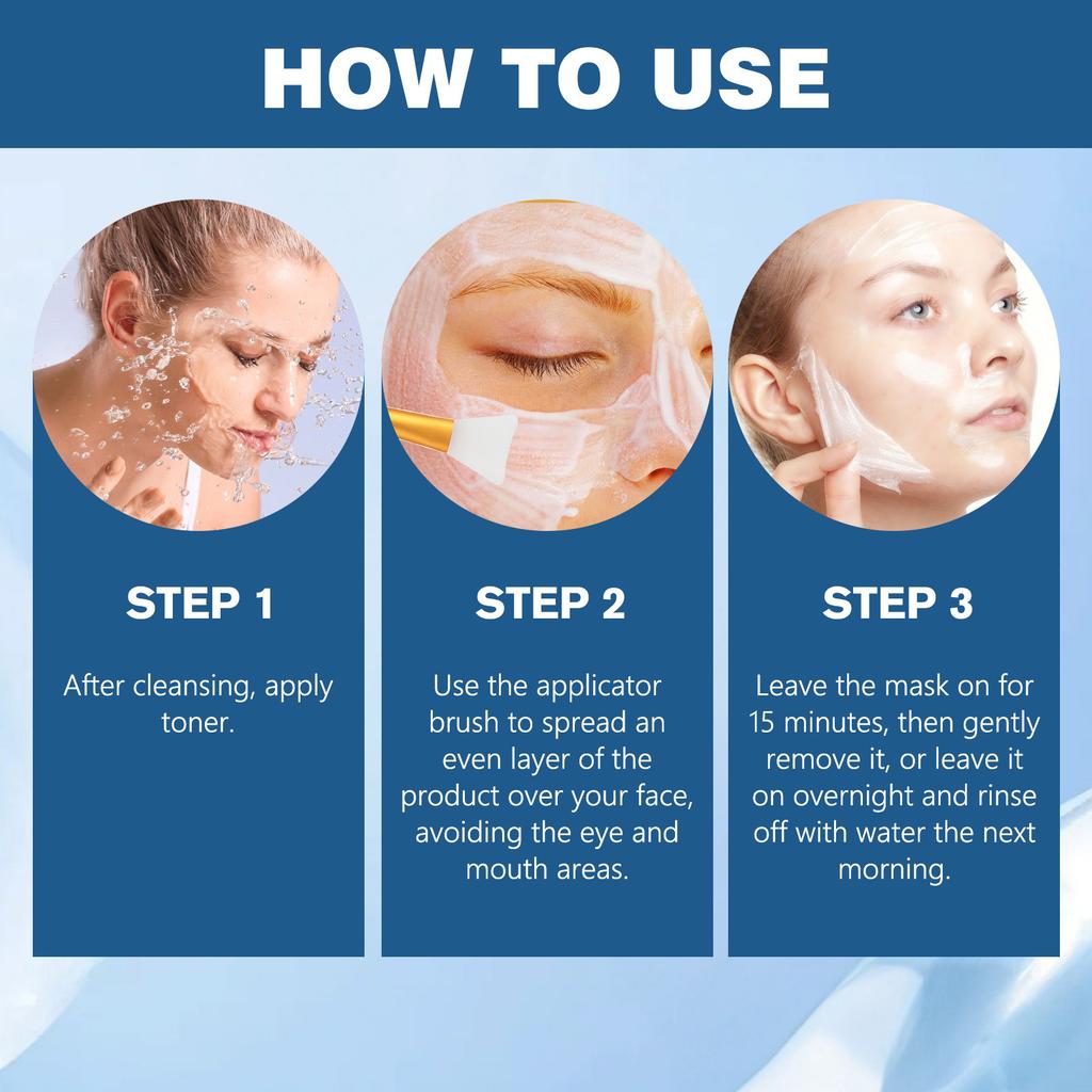 Collagen Night Mask, Peeling Mask, Hydrolyzed Collagen, Glassy Skin, Hydrating And Moisturizing