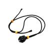 Adjustable Natural Black Stone Mesh Necklace with Woven Bag - Sweater Chain N168