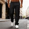 Men's Casual Multi Pocket Loose Straight Leg Workwear Pants