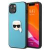 Karl Lagerfeld Pu Leather Karl's Head Metal - Etui Iphone 13 Mini (Niebieski)