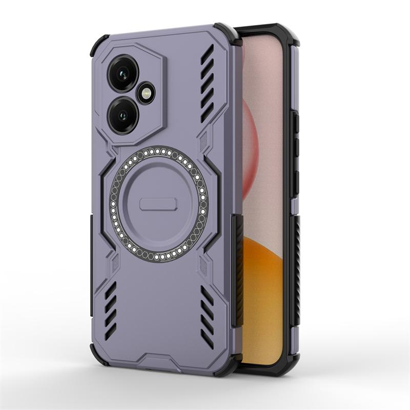 

Противоударный бронированный чехол для Honor 400 с магнитной адсорбцией и поддержкой беспроводной зарядки для Honor 400 Pro 400 Lite Чехол для Honor 400 Чехол Honor 400 Lite фиолетовый