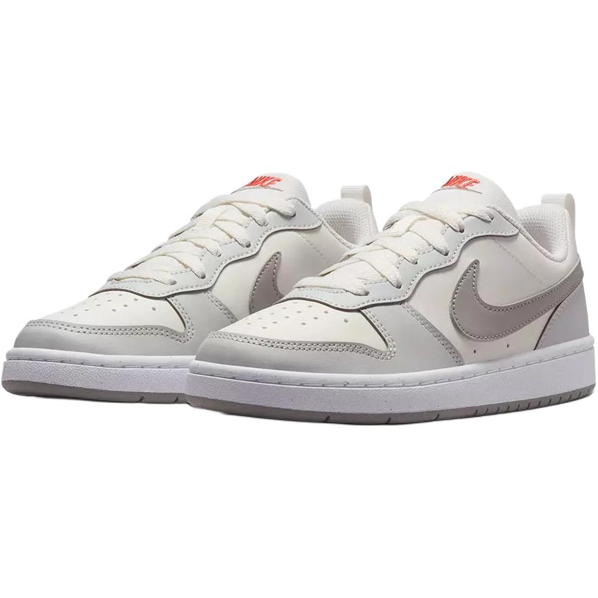 Nike Court Borough Low Comfortable Fashion Non-Slip Durable Low-Top Kids Skate Shoes Men Sneaker Gray White DV5456127