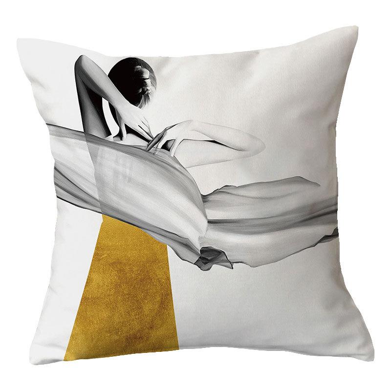 Design Beautiful Characters Series Pillowcase Pillow Car Cushion Sofa Pillow Nordic