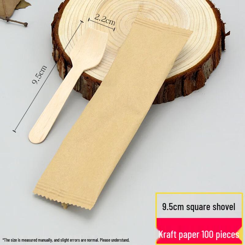 Wuhe Biodegradable 9.5cm Ice Cream Spoons