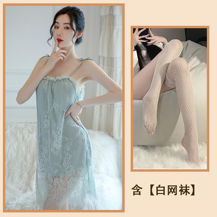 Sex Underwear Sexy Temptation Lace Suspenders Pajamas Pajamas Loungewear Loose Perspective Hollowed Out New Models