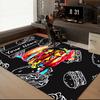 1PC Custom Name Colorful Burger Artwork Theme Floor Mat Ideal for Living Room, Game Rooms, Office, Bedroom, Floor Mat Playful Design