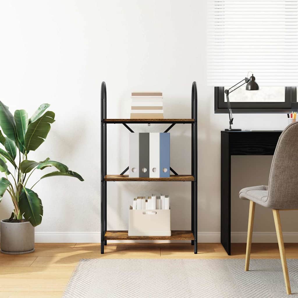 Bookshelf Smoked Oak 60 x 30 x 109 cm Engineered Wood