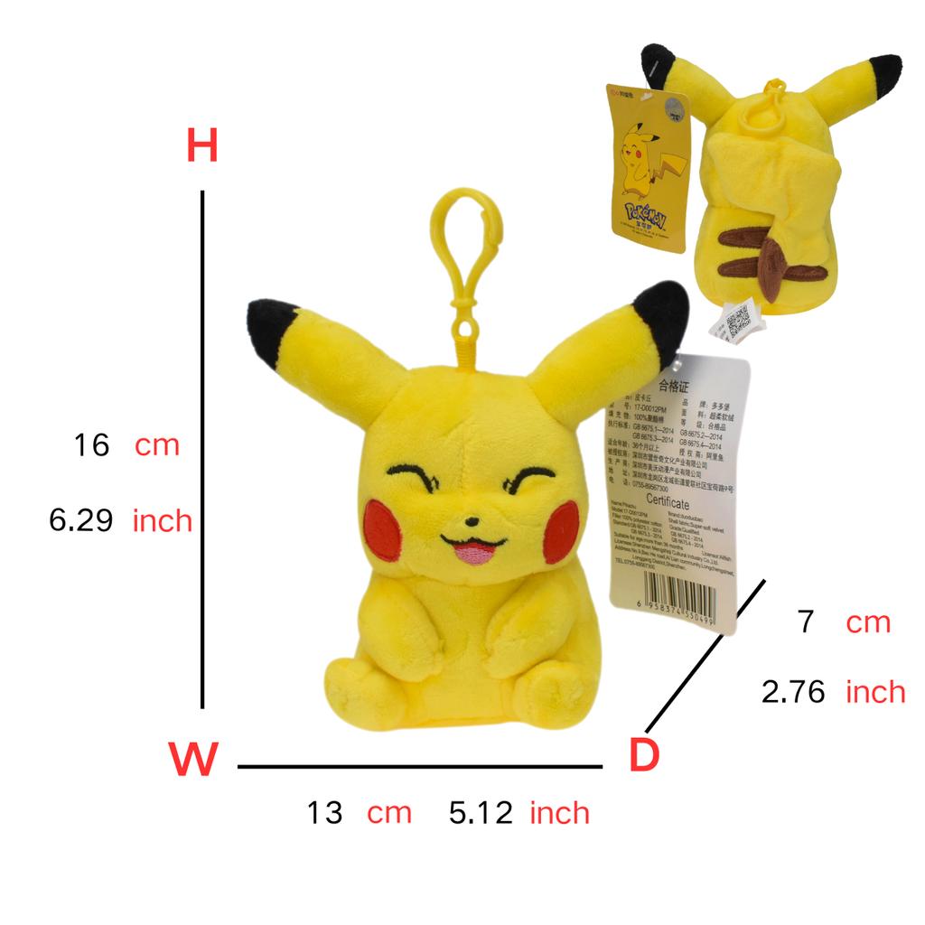 Pokemon Plush Keychain Pendant Poké Ball Gengar Charmander Psyduck Mew Jigglypuff Cartoon Kawaii sale Figure Toy Decor