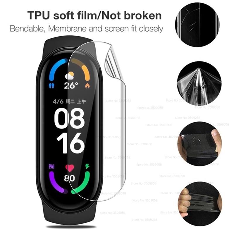 Hydrogel Film For Xiaomi Mi Band 7 6 5 4 3 Band6 MiBand6 9D Curved Protective Film Xiomi MiBand 6 Smart Wristband Not Glass
