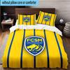 3PCS Fcsm Football Club Emblem Bedding Set,Including 1pc Duvet Cover And 2pcs Pillowcases Perfect for Bedroom, Dormitory, Fan Christmas Gift
