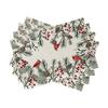 Christmas Snow Bird Table Mats for Kitchen Linen Placemats Set Dining Decor Washable Holiday Placemats Home Decoration