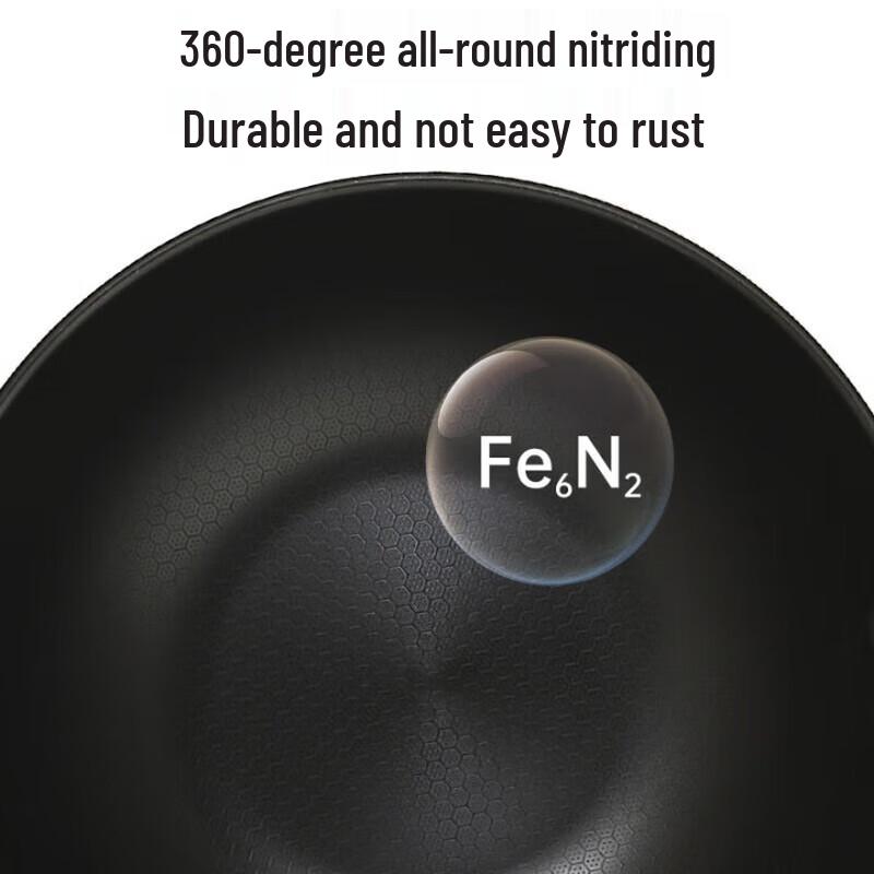 COOKER KING Blazing Flame Uncoated Wrought Iron Wok