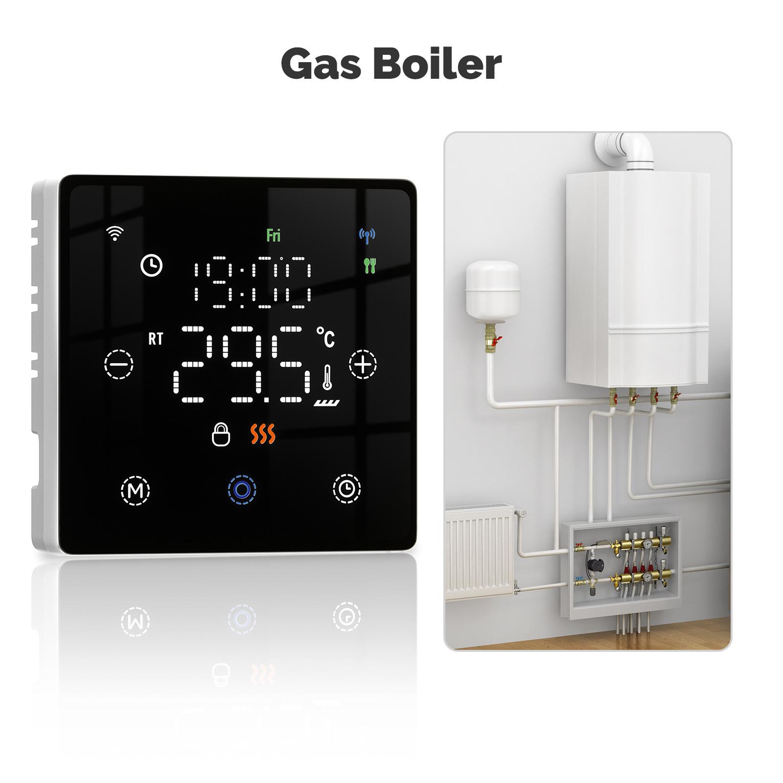

Smart Home Device WiFi Temperature Controller Operating Environment -5 To 50 C PC ABS Material Temperature Setting Range 5-95 C чёрный