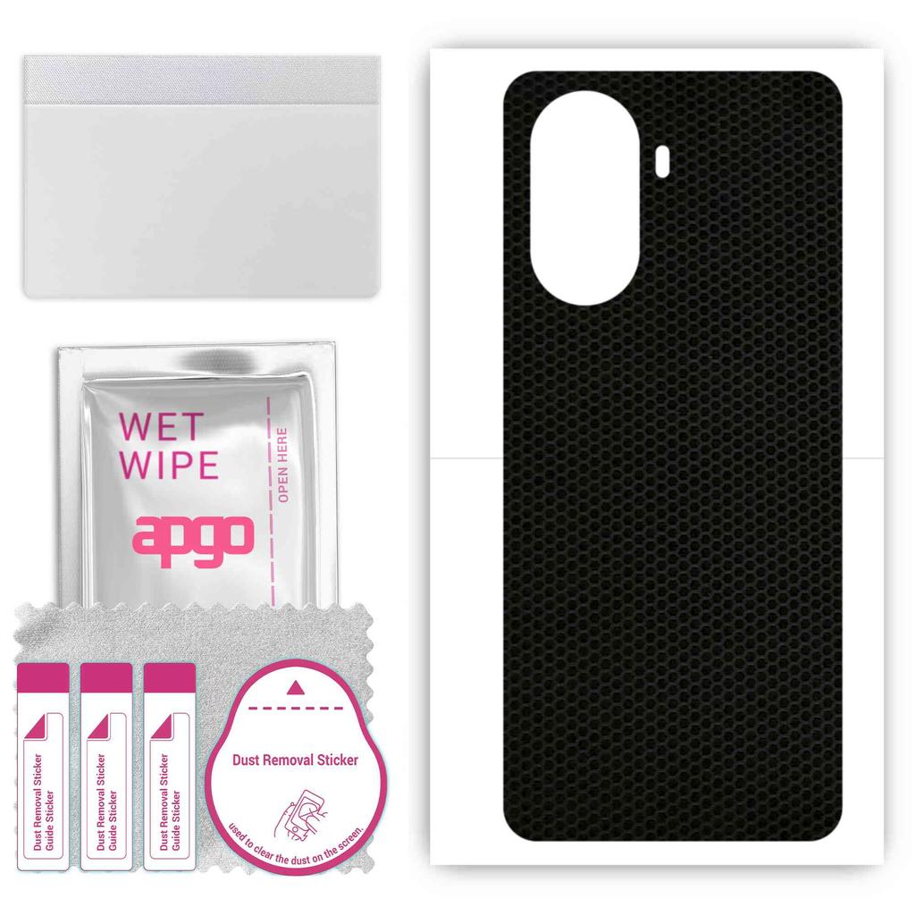 apgo Protective Skin Sticker for the back compatible with Huawei Enjoy 50, Wrap Film, Foil, Vinyl - Pattern Matrix
