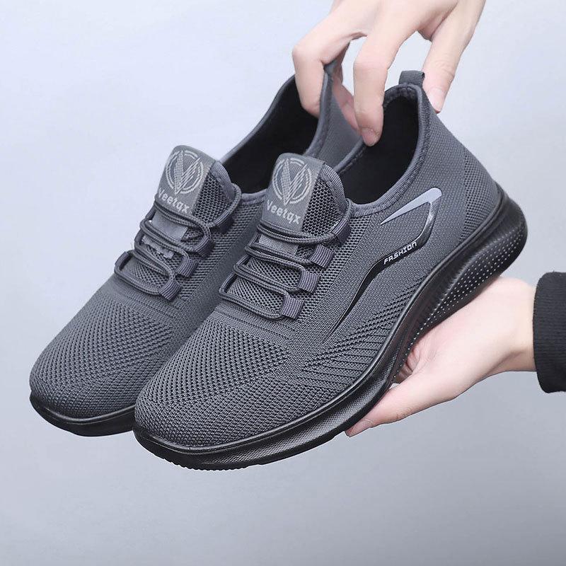 New Men's Casual Shoes Breathable Lace-Up Running Sneakers