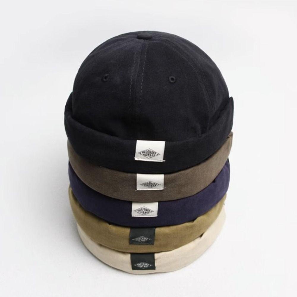 Cotton Hip Hop Hat Solid Color Baseball Cap Retro  Fashion Sunscreen  Hat  Outdoor