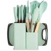 Set di utensili da cucina in silicone set da 19 pezzi padella antiaderente set per la casa coltello combinazione silicone utensili da cucina resistenti alle alte temperature