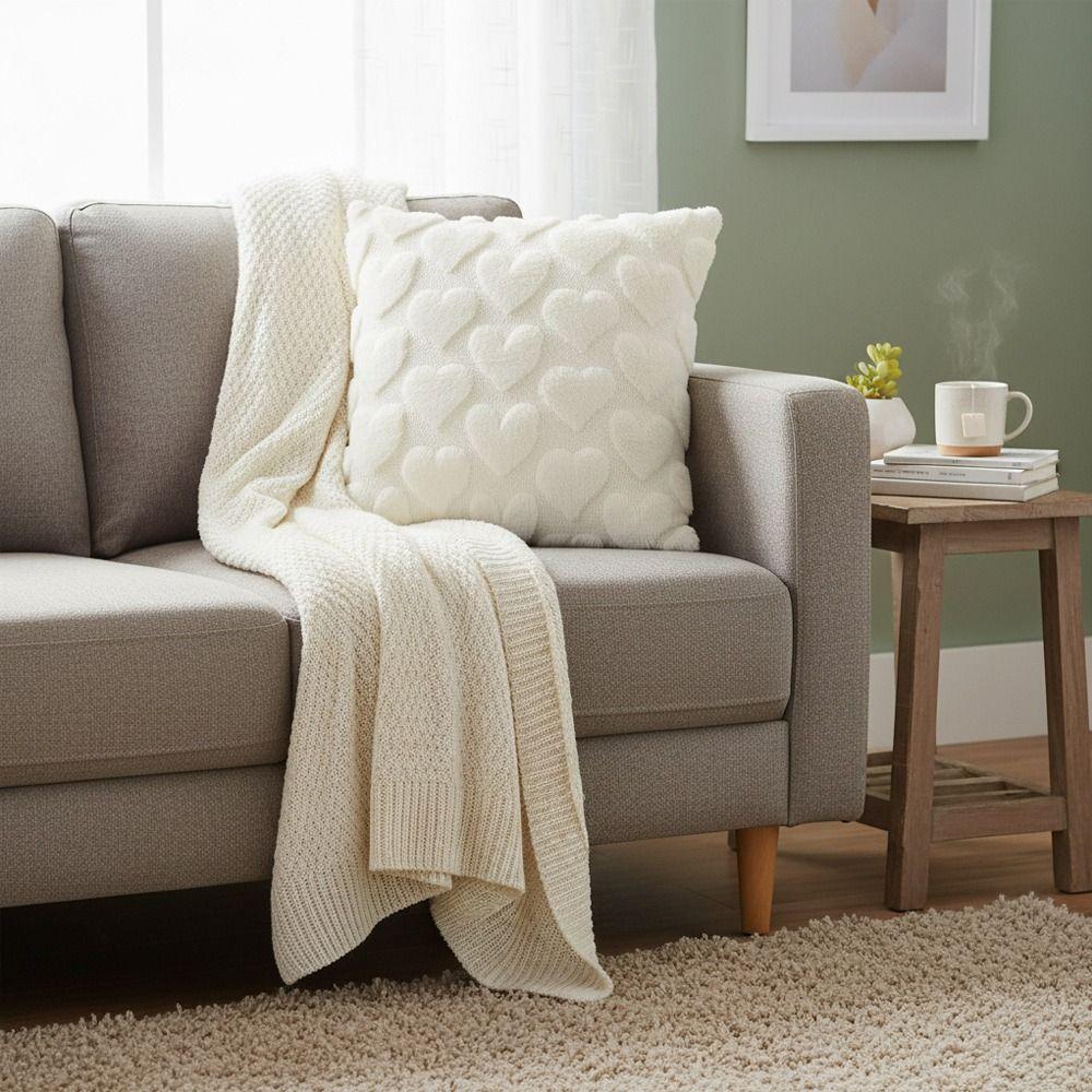 Soft Plush Material Plush Pillowcase 45x45cm Size Sofa Cushion Cover  Winter Season