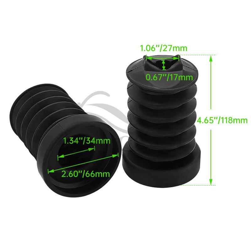 Harley Touring Rear Shock Absorber Dust Cover - Black Rubber Motorcycle Accessory