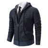 Men S Hooded Cardigan Sweater Thick Knit Outerwear For Winter