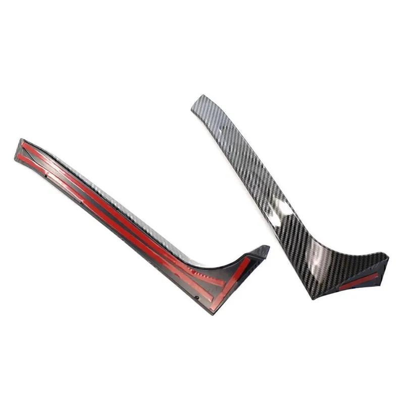 Rear Window Side Spoiler Canard Splitter Trim 2Pcs for Golf 6 Mk6 2009 2013 Plastic Carbon Fiber Look Material