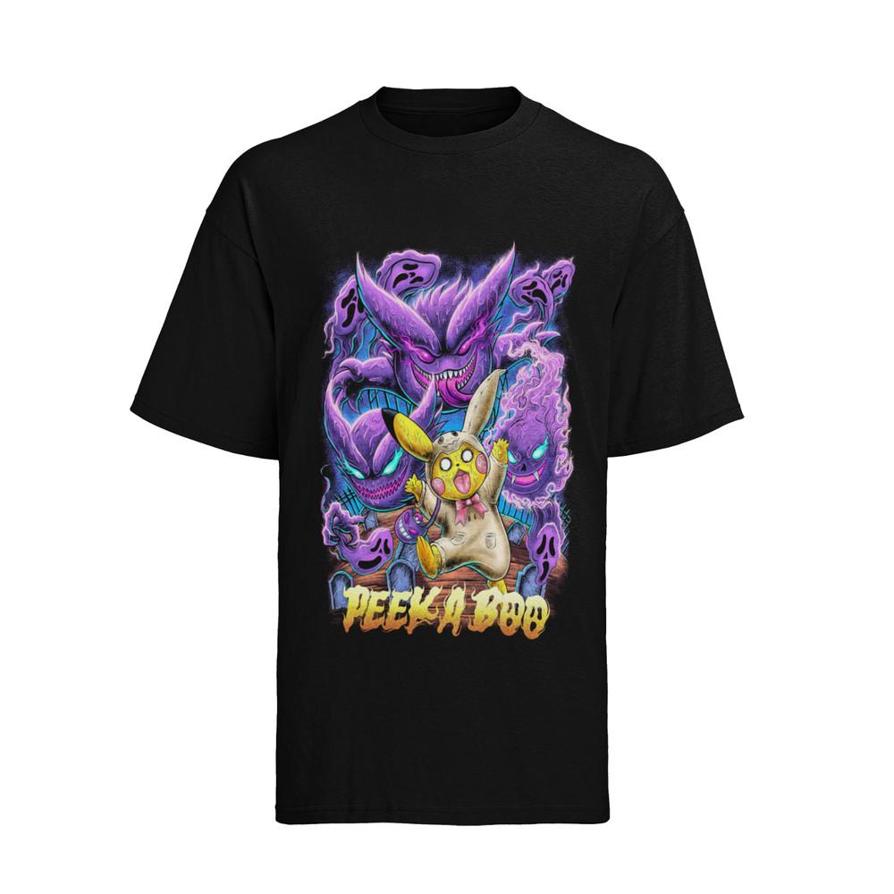 Pikachu Pikaoo Geister Parodie Damen Oversize Shirt  Baumwolle