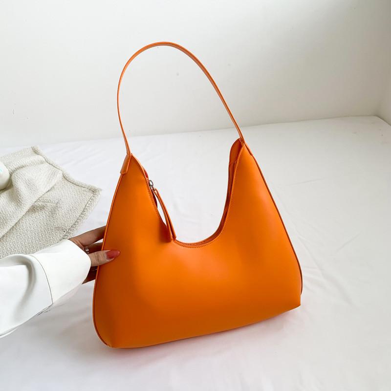 

Chic New Arrival Simple Shoulder Bag Small Niche Handbag Women s Bag Bag Bag Female 2023 Summer Casual Commuting Underarm Bag помаранчевий