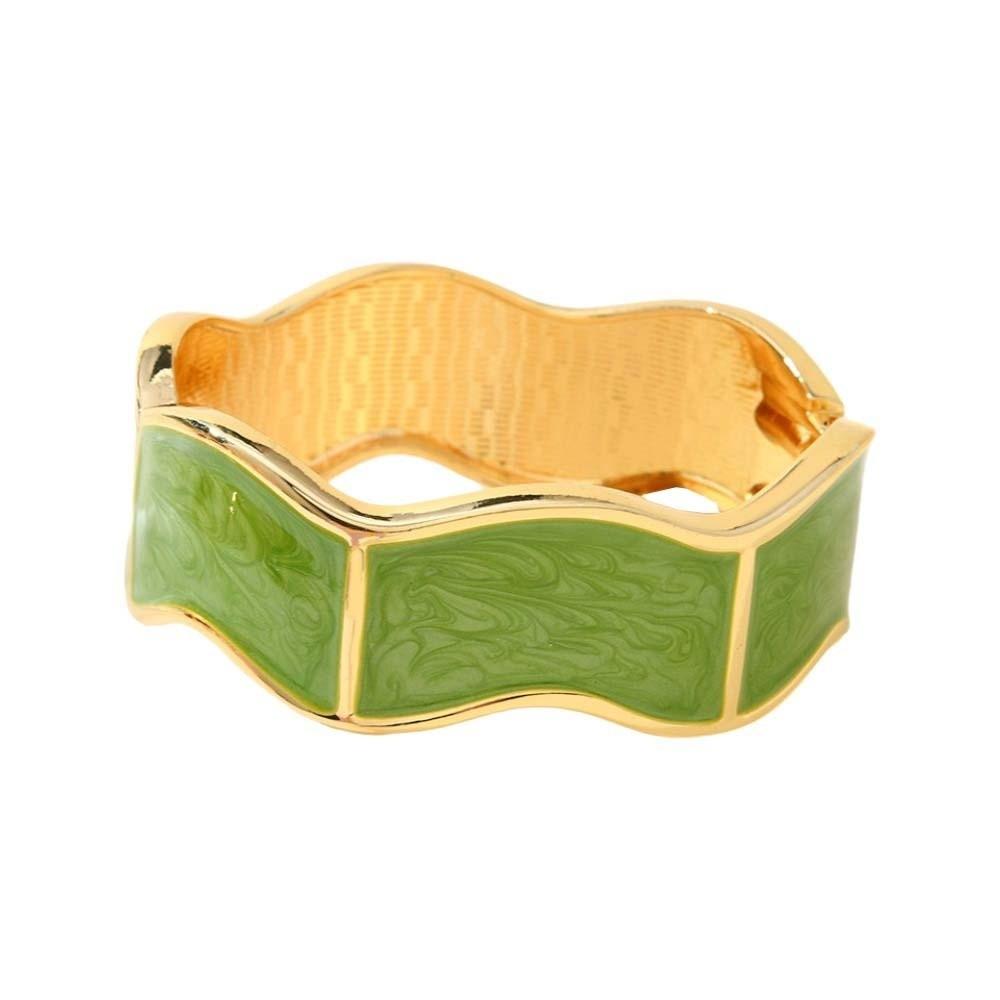 

Adjustable Irregular Bracelet Zinc Zinc Zinc Alloy Women s Wrist Jewelry Enamel Bangle Armlet зелёный